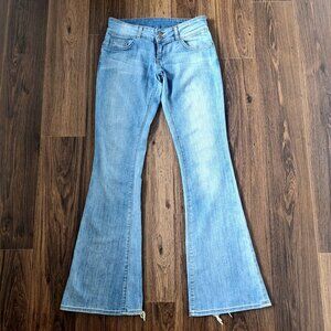 💙 Vintage Vans Flare Low Rise Denim Jeans Size 28 Y2K